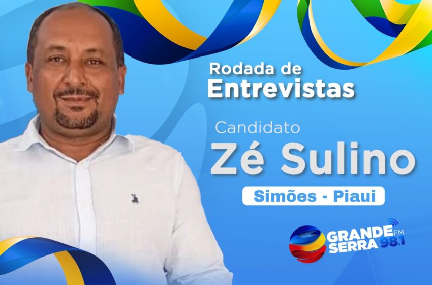  Zé Sulino, candidato a prefeito em Simões -PI, participa de sabatina na Rádio Grande Serra FM