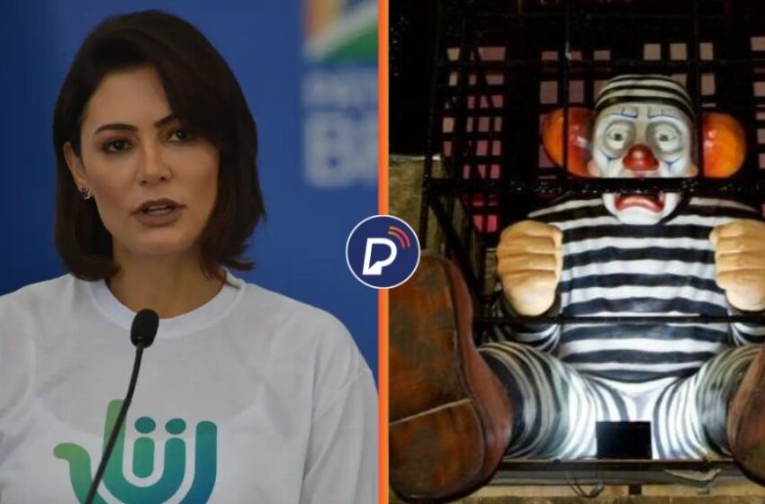  Michelle posta palhaço preso que representou Bolsonaro em desfile e critica Lula