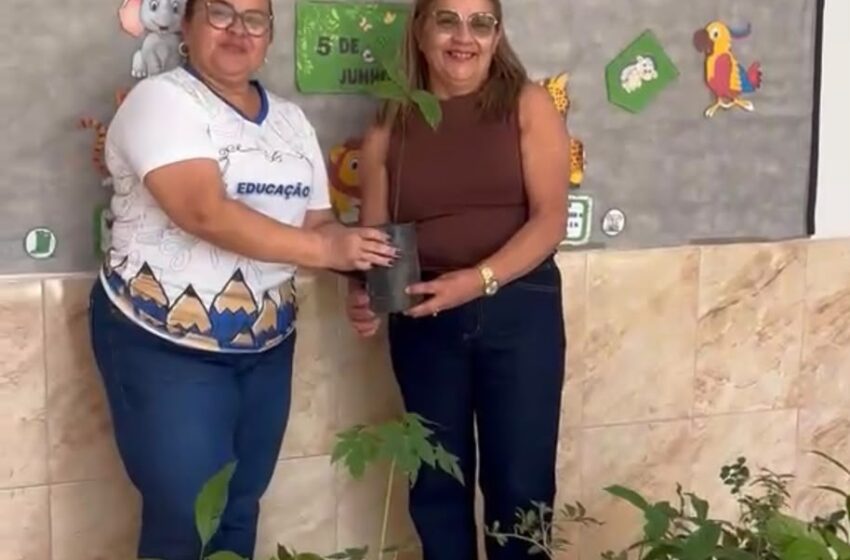  Marcolândia fortalece educação ambiental com distribuição de mudas para estudantes da rede municipal