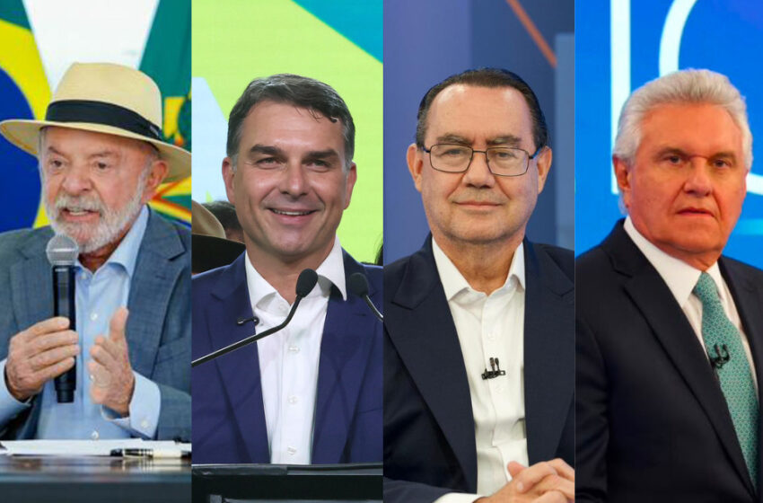  No 1º Turno, Lula tem 37% dos votos totais; Flávio, 33%; Cury, 6%; Caiado, 4%, aponta Quaest