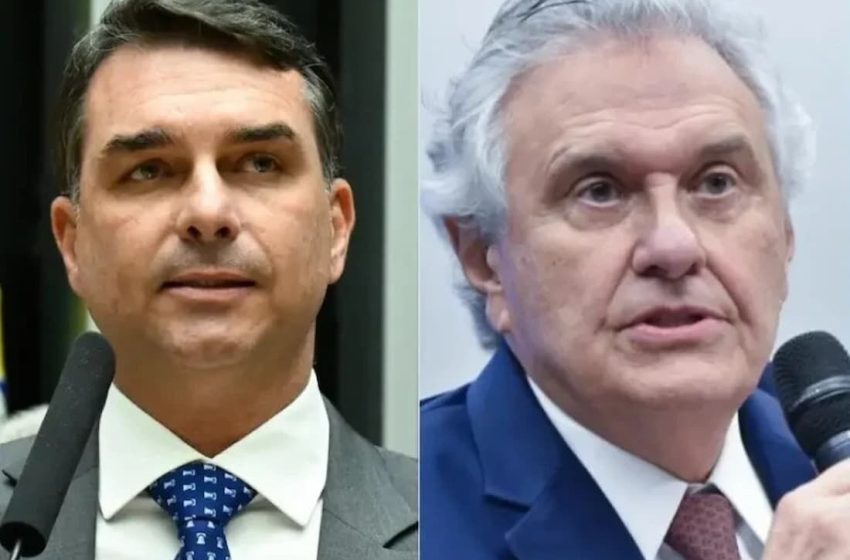  Caiado vai receber Flávio Bolsonaro nesta terça para declarar apoio no 2º turno, diz aliado